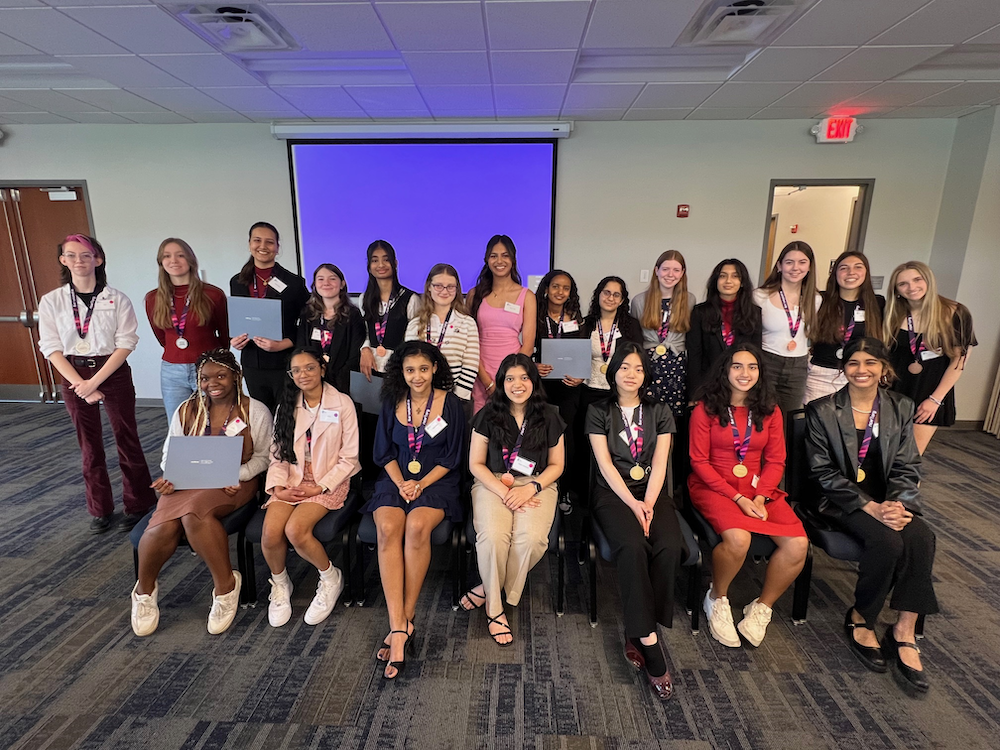 The Ohio affiliate of the National Center for Women & Information Technology (NCWIT) honored high school students across Ohio at the 2024 Aspirations in Computing awards ceremony on Saturday, April 20th in Columbus Ohio. " "